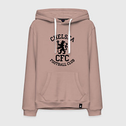 Толстовка-худи хлопковая мужская Chelsea CFC, цвет: пыльно-розовый