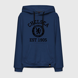 Толстовка-худи хлопковая мужская Chelsea 1905 цвета тёмно-синий — фото 1