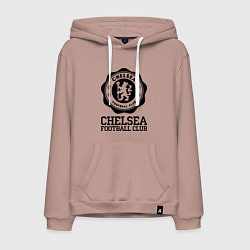 Толстовка-худи хлопковая мужская Chelsea FC: Emblem, цвет: пыльно-розовый