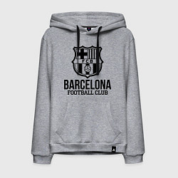 Толстовка-худи хлопковая мужская Barcelona FC, цвет: меланж