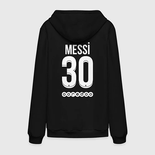 Мужская толстовка-худи Messi 30 PSG / Черный – фото 2