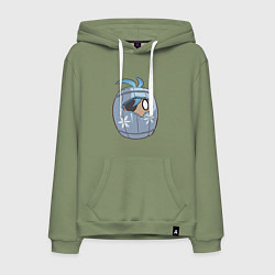 Толстовка-худи хлопковая мужская Бомбочка Кэйа, цвет: авокадо