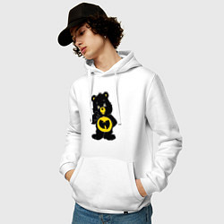 Толстовка-худи хлопковая мужская Wu-Tang Bear, цвет: белый — фото 2