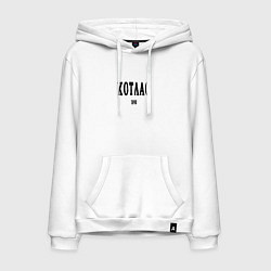 Толстовка-худи хлопковая мужская Котлас 1890 black I, цвет: белый