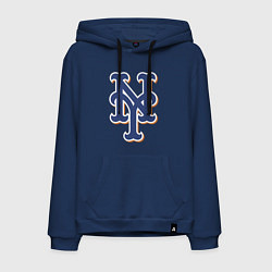 Толстовка-худи хлопковая мужская New York Mets - baseball team, цвет: тёмно-синий