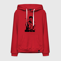 Толстовка-худи хлопковая мужская Elvis, цвет: красный