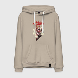 Толстовка-худи хлопковая мужская Nuka Cola, space, цвет: миндальный