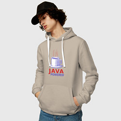 Толстовка-худи хлопковая мужская JAWA POWERED, цвет: миндальный — фото 2