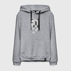 Толстовка-худи хлопковая мужская Пятнашки, цвет: меланж