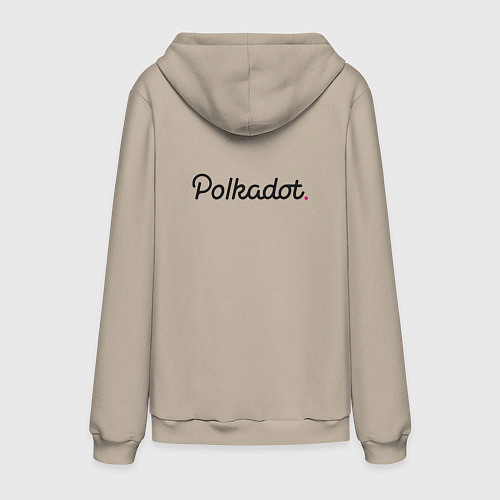 Мужская толстовка-худи Криптовалюта Полкадот с тигром / Миндальный – фото 2