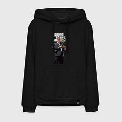 Толстовка-худи хлопковая мужская GTA 5 Gangster, цвет: черный