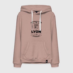 Толстовка-худи хлопковая мужская Lyon: Football Club Number 1 Legendary, цвет: пыльно-розовый