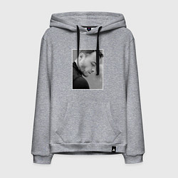 Толстовка-худи хлопковая мужская Bursin, цвет: меланж