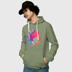 Толстовка-худи хлопковая мужская RHCP Color, цвет: авокадо — фото 2