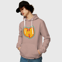 Толстовка-худи хлопковая мужская Wu-Tang Colors, цвет: пыльно-розовый — фото 2