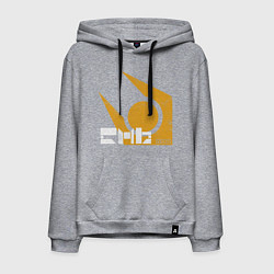 Толстовка-худи хлопковая мужская Half life - city 17, цвет: меланж