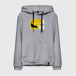 Толстовка-худи хлопковая мужская Проснись человек, цвет: меланж