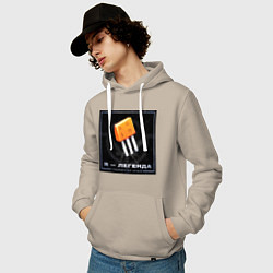 Толстовка-худи хлопковая мужская Транзистор КТ315 - Легенда, цвет: миндальный — фото 2