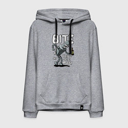 Толстовка-худи хлопковая мужская Bender - Bite my ass, цвет: меланж