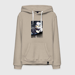 Толстовка-худи хлопковая мужская Люси вспоминает Дэвида, цвет: миндальный