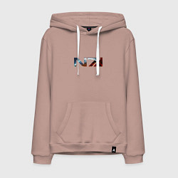 Толстовка-худи хлопковая мужская Mass Effect N7 -Shooter, цвет: пыльно-розовый