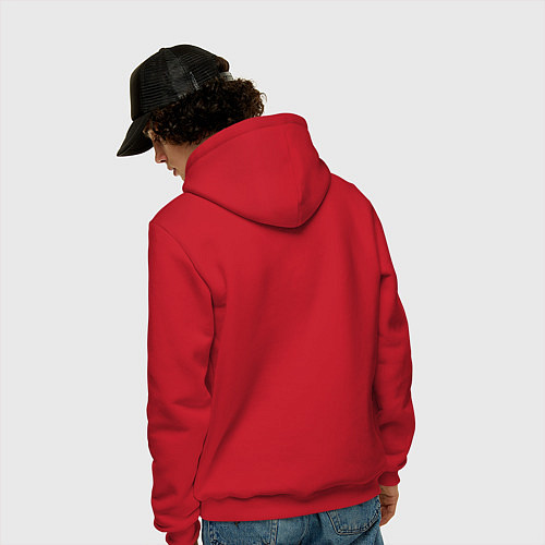 Мужская толстовка-худи Wu scratches logo / Красный – фото 4