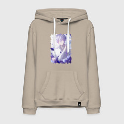 Толстовка-худи хлопковая мужская Sougo Ousaka - Семёрка идолов, цвет: миндальный