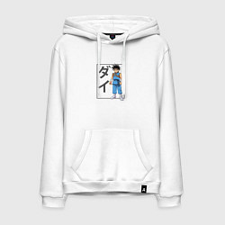 Толстовка-худи хлопковая мужская Дай - Dragon Quest, цвет: белый