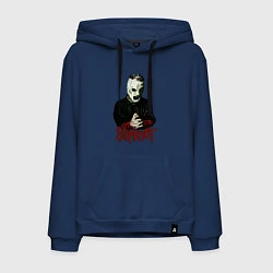 Толстовка-худи хлопковая мужская Slipknot mask, цвет: тёмно-синий