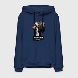 Толстовка-худи хлопковая мужская Eminem boombox, цвет: тёмно-синий