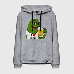 Толстовка-худи хлопковая мужская Drink Pepe, цвет: меланж