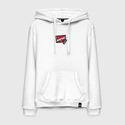 Толстовка-худи хлопковая мужская Фигня - хозяин, цвет: белый