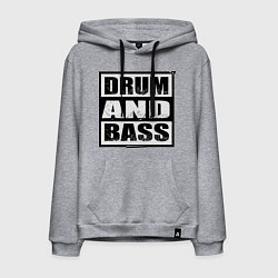 Толстовка-худи хлопковая мужская DnB cube, цвет: меланж