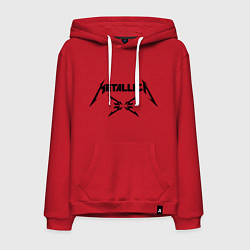 Толстовка-худи хлопковая мужская Metallica, цвет: красный
