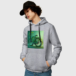 Толстовка-худи хлопковая мужская Веловьюн, цвет: меланж — фото 2