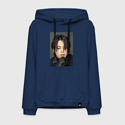 Толстовка-худи хлопковая мужская Handsome Jimin, цвет: тёмно-синий