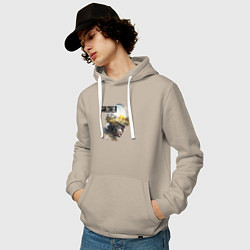 Толстовка-худи хлопковая мужская Soldier, цвет: миндальный — фото 2