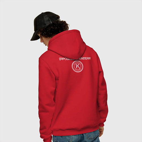 Мужская толстовка-худи Маяк - Последний Критерий / Красный – фото 4