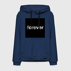 Толстовка-худи хлопковая мужская Forever - over, цвет: тёмно-синий