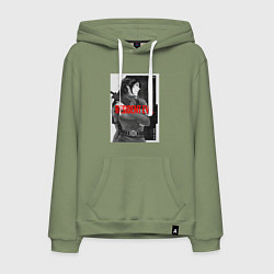 Толстовка-худи хлопковая мужская Ада Вонг - Resident evil, цвет: авокадо