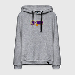 Толстовка-худи хлопковая мужская Team Lakers, цвет: меланж