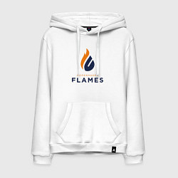 Толстовка-худи хлопковая мужская Copenhagen Flames лого, цвет: белый