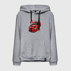 Толстовка-худи хлопковая мужская Lancer Evolution 8, цвет: меланж