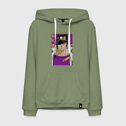 Толстовка-худи хлопковая мужская Джотаро, цвет: авокадо