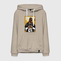 Толстовка-худи хлопковая мужская Snoop dogg с цепями, цвет: миндальный