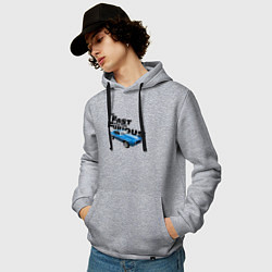 Толстовка-худи хлопковая мужская Chevrolet Camaro SS, цвет: меланж — фото 2