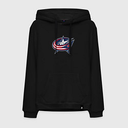 Толстовка-худи хлопковая мужская Columbus blue jackets - hockey team - emblem, цвет: черный