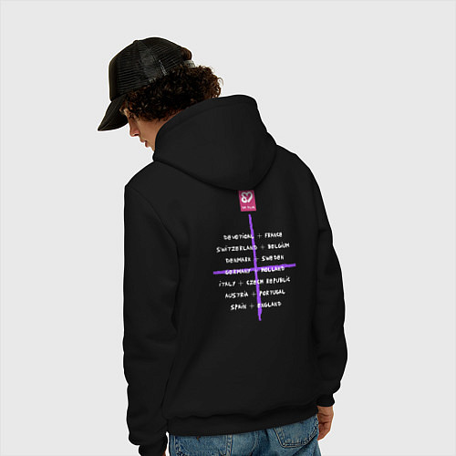 Мужская толстовка-худи Depeche Mode - Devotional Tour Retro 01 / Черный – фото 4