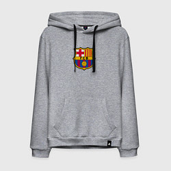 Толстовка-худи хлопковая мужская Barcelona fc sport, цвет: меланж