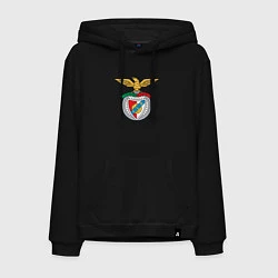 Толстовка-худи хлопковая мужская Benfica club, цвет: черный